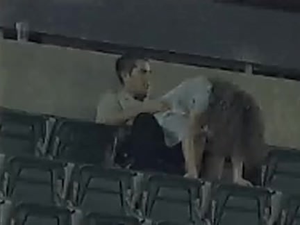 Amateurs having sex in stadium