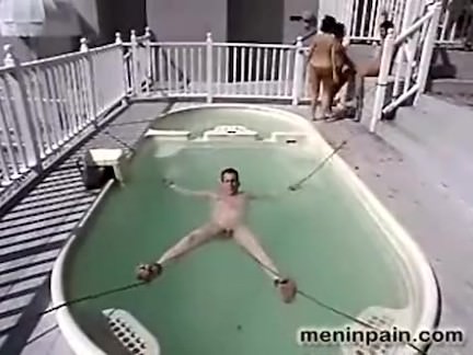 Mistress Jasmine and bondage in the pool