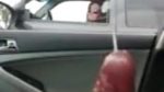 Car dickflash with cum! Im Auto beim Fahren gewichst