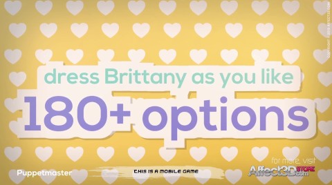 Big tits girl has solo pleasure in the mobile game