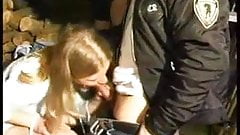 HYE Hot Teen Enjoys A Double Fuck In The Woodshed !